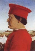 Piero della Francesca Portrait of Duke Frederico da Montefello and Battista Sfozza china oil painting artist